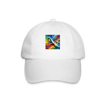 Maquette d’avion sur fond coloré - Casquette classique - blanc/blanc - Devant