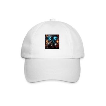 Gasmaske - Baseballkappe - Weiß/Weiß - Vorne