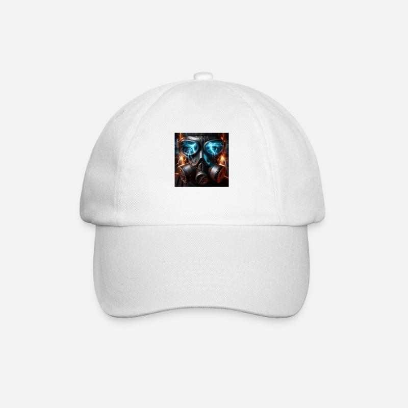 Gasmaske - Baseballkappe - Weiß/Weiß
