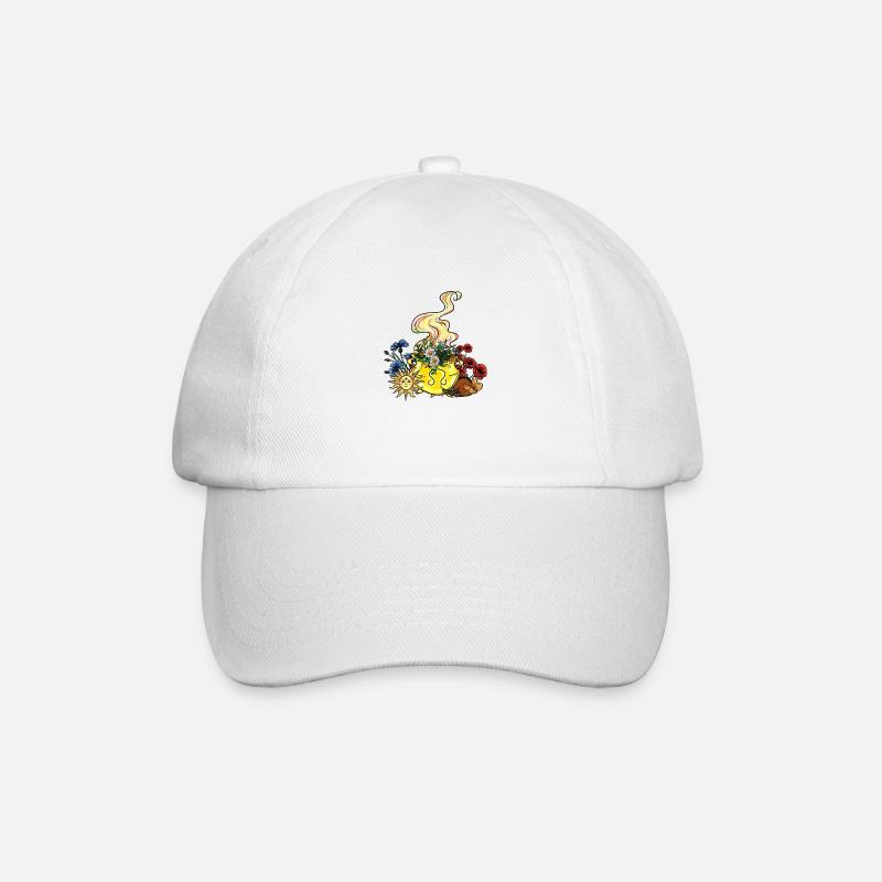 Litha Hexenkessel - Baseballkappe - Weiß/Weiß