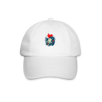 Mother and child in face - Baseball Cap - white/white - Front