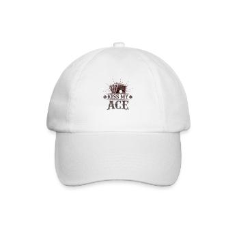 Kiss My Ace jeu de poker jeu de cartes casino club jouer - Casquette classique - blanc/blanc - Devant