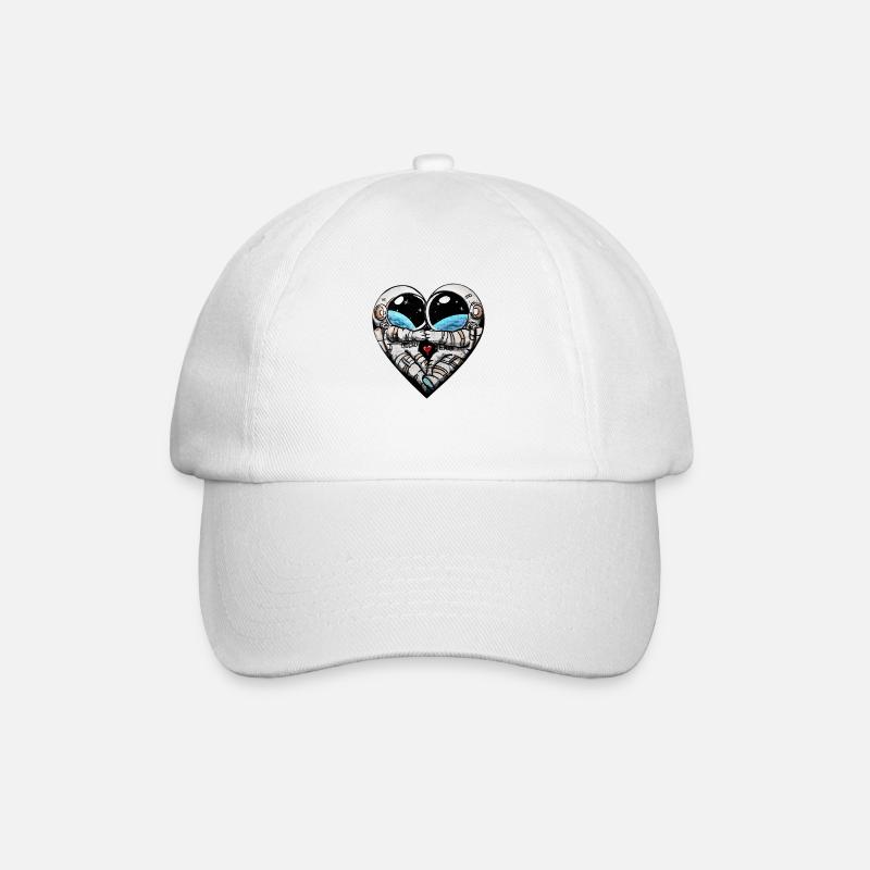 Astronauts Heart - Baseballkappe - Weiß/Weiß