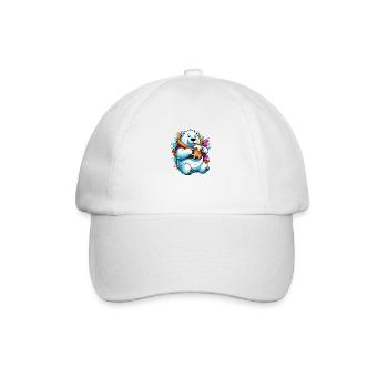 Polar Bear / Animal / Norpol / Winter / Childlike / Cute - Baseball Cap - white/white - Front