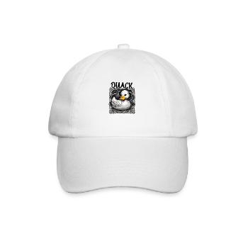 Gummiente / Badeente / Wasser / Badewanne - Baseballkappe - Weiß/Weiß - Vorne