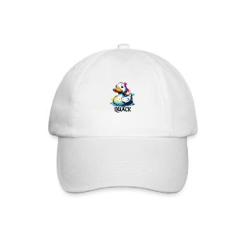 Gummiente / Badeente / Wasser / Badewanne - Baseballkappe - Weiß/Weiß - Vorne