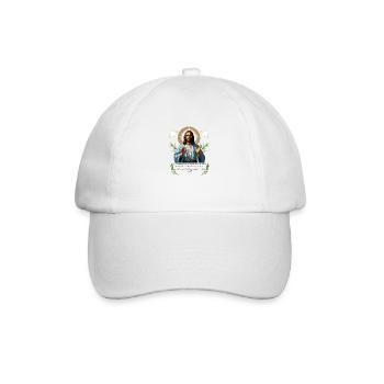 "Serene Jesus - T-shirt minimaliste de la foi chrétienne - Casquette classique - blanc/blanc - Devant