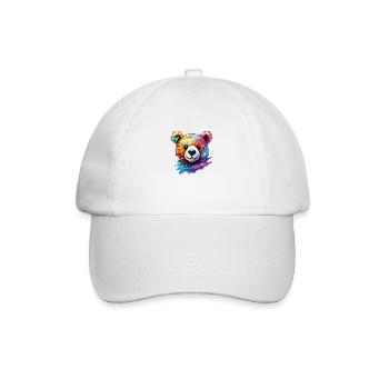 Teddybär / Kuscheltier / Stofftier / Geschenkidee - Baseballkappe - Weiß/Weiß - Vorne