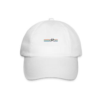Vélo vintage rétro - Casquette classique - blanc/blanc - Devant