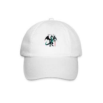 Drachenkönig - Baseballkappe - Weiß/Weiß - Vorne