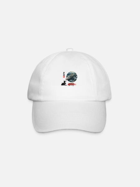 Samurai's Victory: Slaying the Sea Beast - Baseball Cap - white/white