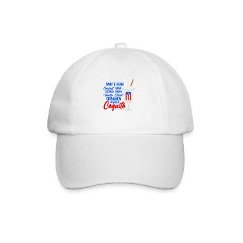 Coquito Recipe Rum Drink Coconut Puerto Rican - Baseball Cap - white/white - Front