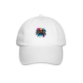 Araignée / Toile / Animal de compagnie / Reptile / Huit pattes - Casquette classique - blanc/blanc - Devant