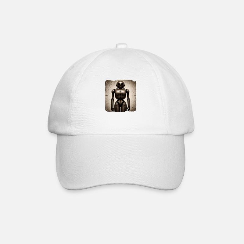 Sepiasäure-Farbroboter - Baseballkappe - Weiß/Weiß