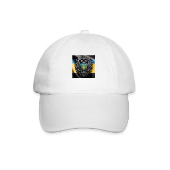 Armoiries ukrainiennes sur le drapeau ukrainien - Casquette classique - blanc/blanc - Devant