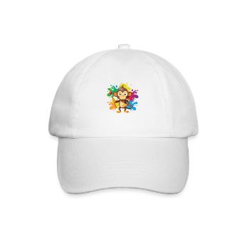 Jungle Junior: Playful Monkey Adventure - Baseball Cap - white/white - Front