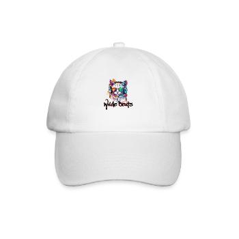 Kopfhörer / Audio / Musik / Klang / cool - Baseballkappe - Weiß/Weiß - Vorne