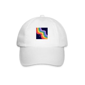 Love is Love. Rainbow design. - Baseball Cap - white/white - Front