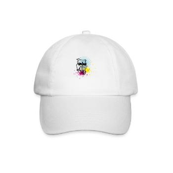 Éclaboussure de bouledogue - Casquette classique - blanc/blanc - Devant