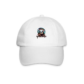 Headphones / Audio / Music / Sound / Cool - Baseball Cap - white/white - Front