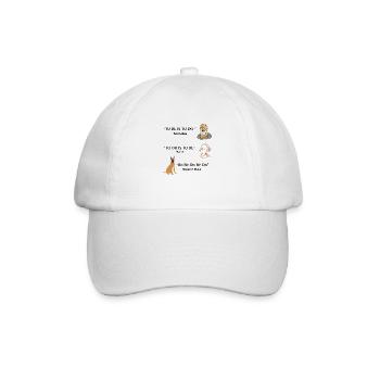 "Philosophy Quotes T-Shirt -Funny Humorous Wisdom” - Baseball Cap - white/white - Front