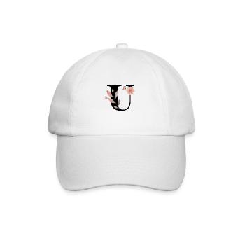 Letter u Wildflowers Watercolors - Baseball Cap - white/white - Front