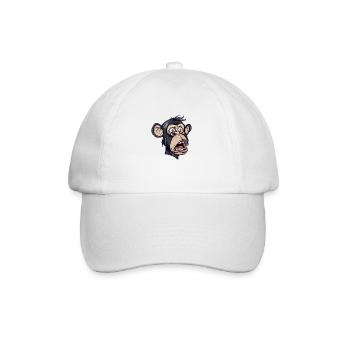 Caricature de singe surpris drôle - Casquette classique - blanc/blanc - Devant