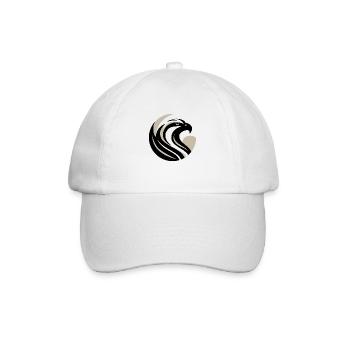 Stilisierter Adlerkopf - Baseballkappe - Weiß/Weiß - Vorne