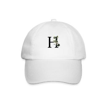 lettre h botanique vert - Casquette classique - blanc/blanc - Devant