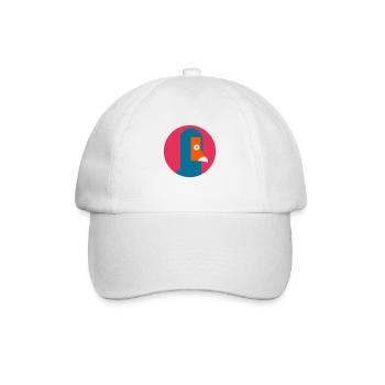Pop-Style Flamingo - Baseballkappe - Weiß/Weiß - Vorne