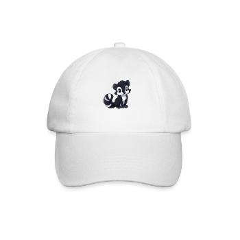 Entzückender Skunk Für Tierliebhaber - Baseballkappe - Weiß/Weiß - Vorne