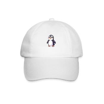 Pingouin mignon avec de grands yeux pour les amoureux des animaux - Casquette classique - blanc/blanc - Devant