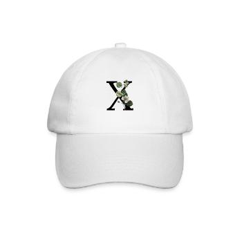 lettre x botanique vert - Casquette classique - blanc/blanc - Devant