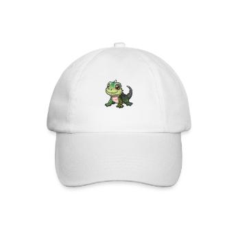 Bébé dragon souriant mignon - Casquette classique - blanc/blanc - Devant