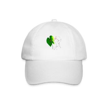 Flowers Women girl fashion design art female style - Baseball Cap - white/white - Front