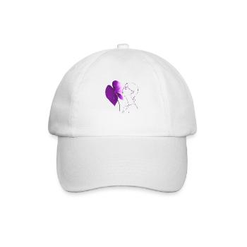 Flowers Women girl fashion design art female style - Baseball Cap - white/white - Front