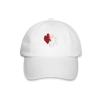 Flowers Women girl fashion design art female style - Baseball Cap - white/white - Front