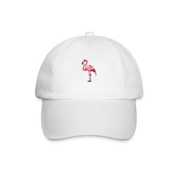 Elegant Pink Flamingo Standing - Baseball Cap - white/white - Front
