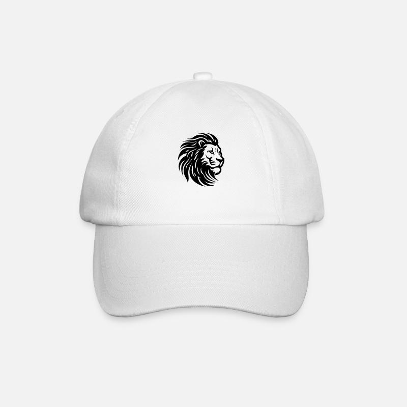 Löwe - Baseballkappe - Weiß/Weiß