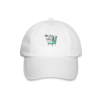 Daily Meows - Baseball Cap - white/white - Front