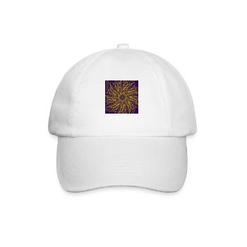 Abstraktes geometrisches buntes Sterndesign - Baseballkappe - Weiß/Weiß - Vorne