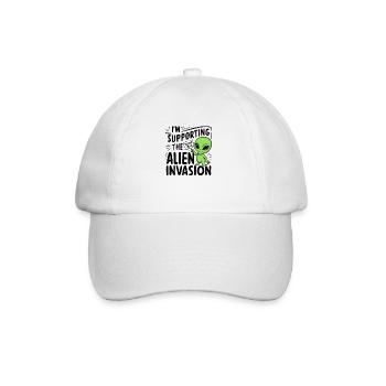 Alien Invasion - Humor - Baseballkappe - Weiß/Weiß - Vorne