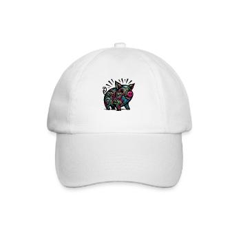 Colorful Pig - Baseball Cap - white/white - Front