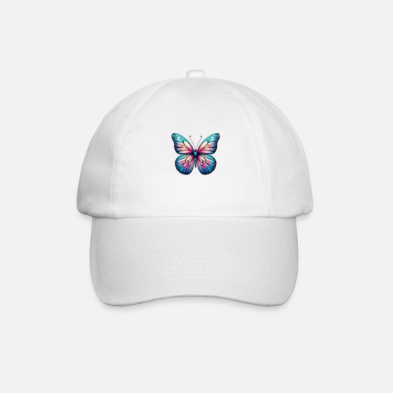Papillon Magnifique - Élégance Envolée - Casquette classique - blanc/blanc