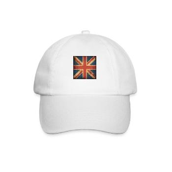 United Kingdom British Flag UK Souvenir - Baseball Cap - white/white - Front