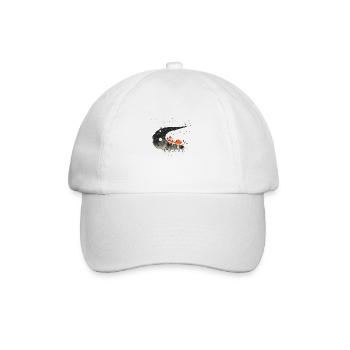 Surreal Caterpillar with Toadstools - Forest Motif - Baseball Cap - white/white - Front
