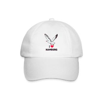 North Sea Moin Seagull I LOVE Hamburg Hanseatic City Love - Baseball Cap - white/white - Front