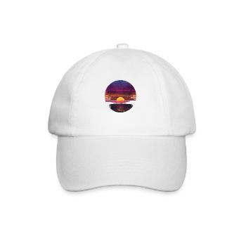 Rétro Coucher de soleil Extérieur Océan Années 80 Vintage - Casquette classique - blanc/blanc - Devant