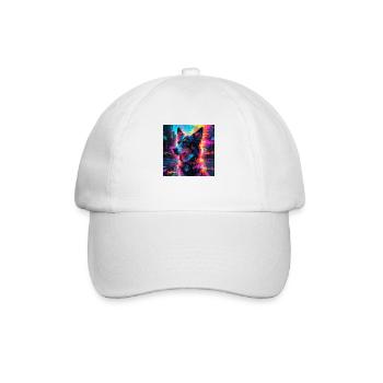 Chien néon - Casquette classique - blanc/blanc - Devant