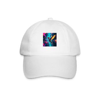 Neon Kolibri - Baseballkappe - Weiß/Weiß - Vorne